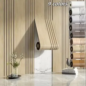 1 roll 3D wood grain wallpaper, 110.2 inches x 15.75 inches, peel and stick vintage grille self-adhesive wallpaper, vinyl waterproof, scratch resistant, suitable for living room, bedroom, ceiling, office decoration high-end