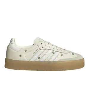 adidas Womens Sambae Lace Up Sneakers Shoes Casual - Off White