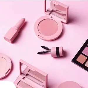 Cosmetic Bundle - Includes Lipstick, Blush, Mascara, Eyeshadow Palette & Compact Powder for Complete Makeup Look