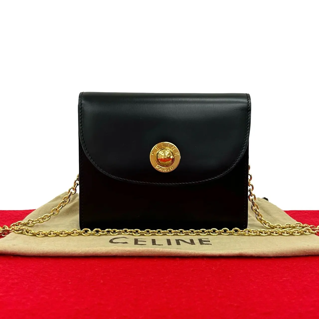 Pre-owned Celine Calfskin Shoulder Bags Leather Mini Shoulder Bag