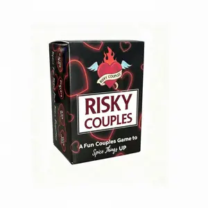 RISKY COUPLES - Super Fun Couples Game for Date Night: 150 Dares & Questions for Your Partner. Romantic Anniversary & Valentines Gifts. Card Game for Couple