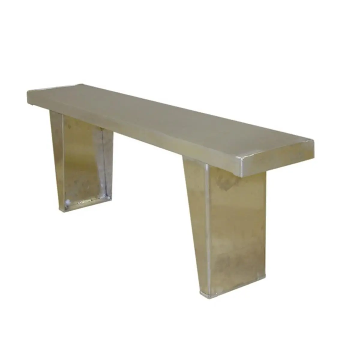 Prairie View 6 ft. All-Aluminum Single Plank Bench Seat - 17.4x9.5x72 in., Commercial Grade Metal, Commercial Kitchen Indoor Furniture, Innovative Design, Knock-Down, User-Friendly, All-Aluminum Benches, Commercial Grade Metal Benches