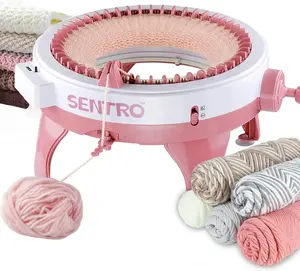 Sentro Knitting Machine, 48  Knitting Loom Machine with Row Counter, Knitting Board Rotating Double Knit Loom Machine Kit