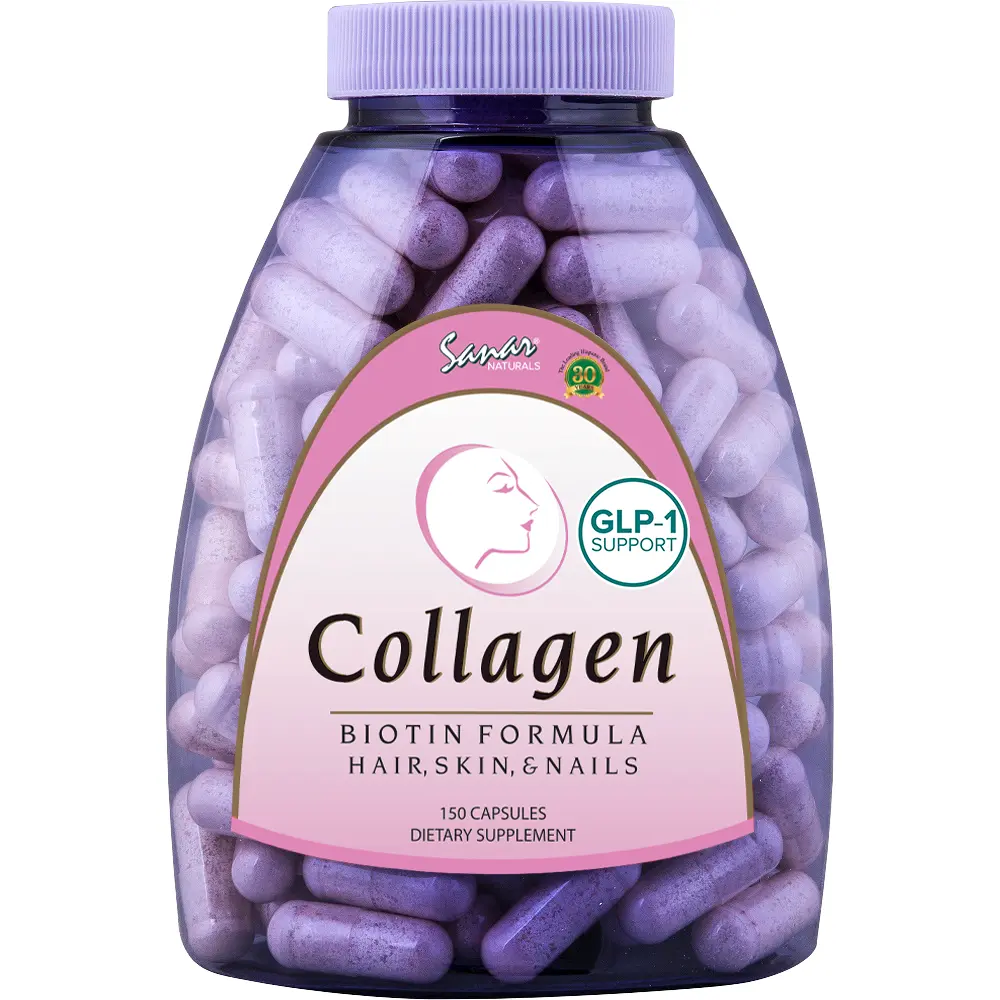Sanar Naturals Collagen Biotin Formula, 150 Capsules - Healthy Hair Skin & Nails Dietary Supplement