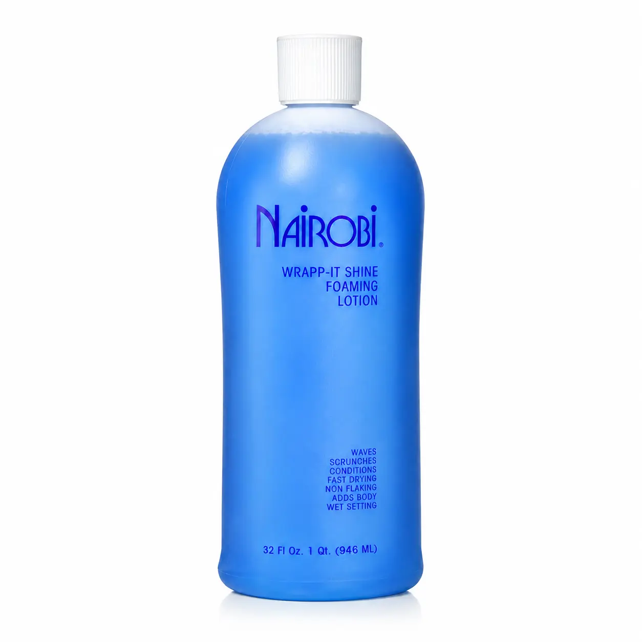 Nairobi Wrap-It Shine Foaming Lotion (32 oz) | Lightweight Hair Styling Mousse, Fast-Drying, Non-Flaking Formula, Volume-Boosting, Conditioning for Wet Setting & Hair Wrapping