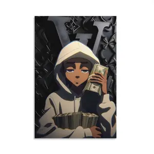 Riley Freeman Get Money Canvas Poster | Boondocks Hypebeast Wall Art