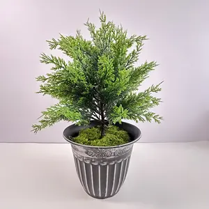 1/2PCS(No Flower Pots) Artificial Topiary Bushes for Outdoors with Spike, Boxwood Ball Fake Shrubs UV Resistant Faux Plants for Indoor Outdoor Fall Thanksgiving Halloween Decor