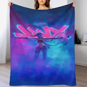 This Jinx-themed design exudes a unique allure—overflowing with psychedelic neon pinks and smoky blue hues—instantly elevating the style of your gaming space. It perfectly captures Jinx's untamed spirit and her raw, one-of-a-kind charisma!