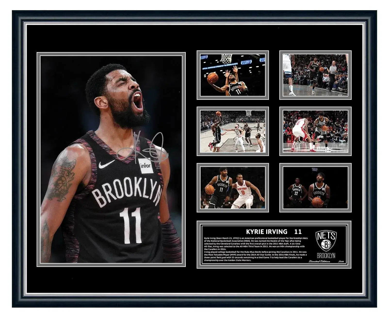 Kyrie Irving Brooklyn Nets 2019 Poster Signed Photo Limited Edition, Gift For Fans ( Unframed - Print Only )