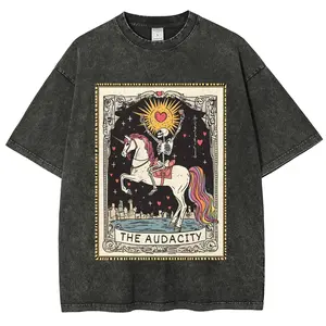 Letter Print washed T-shirt, Short Sleeve Crew Neck Casual Top, Women's Clothing