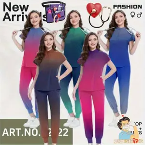 European and American Style Neutral Gradient Nurse Uniform for Postpartum Center ICU Staff Ideal Work Uniform for Doctors and Nurses