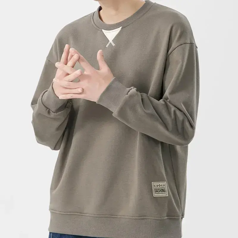 Men's Vintage Style Fashion Oversized Crew Neck Long Sleeve Knit Hoodie Pullover with Green Triangle Details Suitable for Everyday Activities Sports Autumn Winter Basic Casual Soft Top Men's Vintage Style Fashion Oversized Crew Neck Long Sleeve Knit Hoodie Pullover with Green Triangle Details Suitable for Everyday Activities Sports Autumn Winter Basic Casual Soft Top