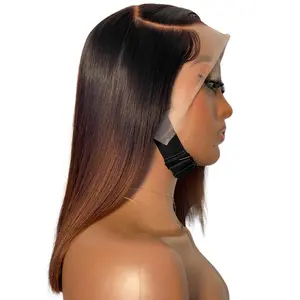 Glueless 13*4 Frontal Bob Wig 14 Inch Virgin Indian Hair Premium Hair human