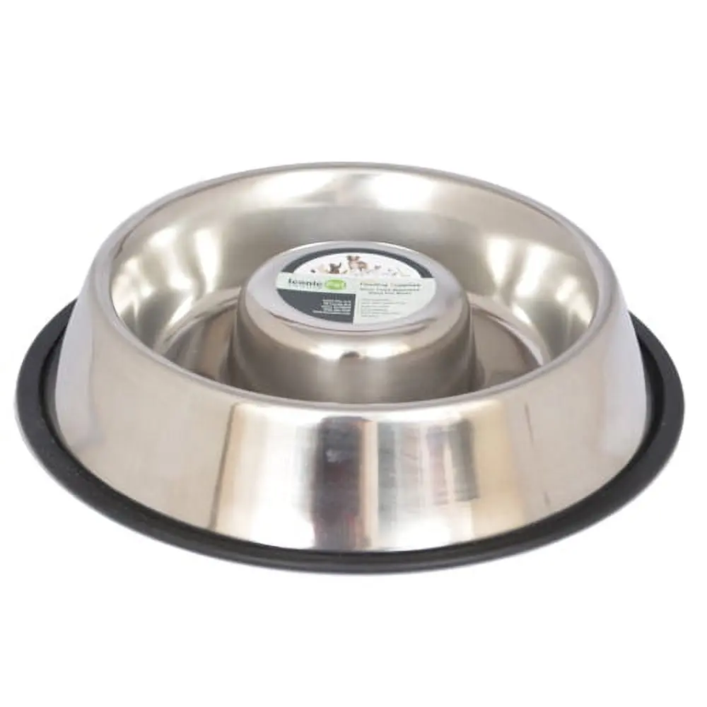 212 MAIN 12 oz Small Slow Feeder Bowl - Stainless Steel Pet Bowl for Small Dogs, Cats, Stainless Steel Bowls