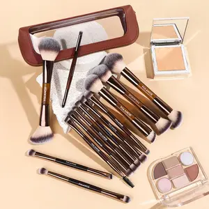 Maange 14-Piece Makeup Brush Set with 13 Brushes & Cosmetic Bag, Foundation Brush, Concealer Brush, Blush Brush, Eyeliner Brush, Makeup Brush Kit