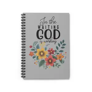 Inspirational Spiral Notebook - Floral Design, Writing Journal, God Quote, Christian Gift, Bible Study, Motivational Stationery