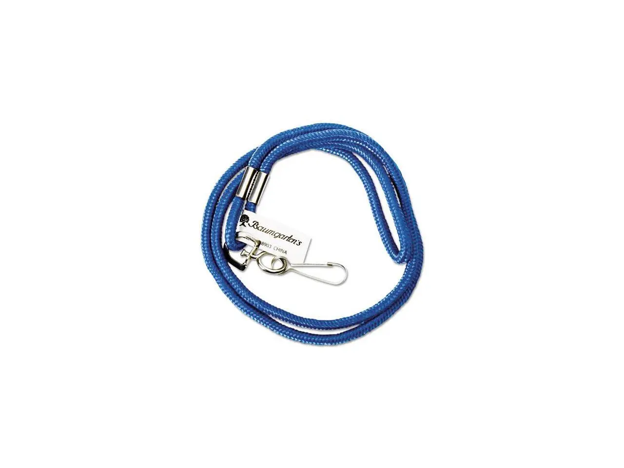 Baumgartens Standard Lanyard With Hook 36" L Nylon Blue 68903 Baumgartens Standard Lanyard With Hook 36" L Nylon Blue 68903