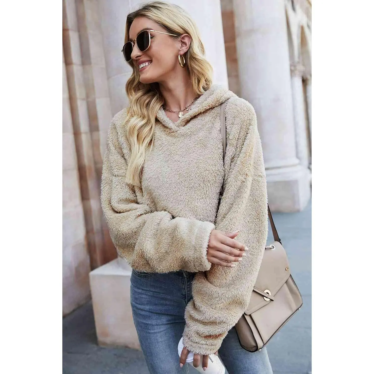 Long Sleeve Fuzzy Hoodie