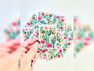 Boho Western Floral Cactus Embroidered Patch