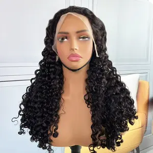 13x4 Roman Curly 100% RAW Vietnamese Hair Wig Transparent Lace Frontal Wig 230% Density Human Hair Lace Wigs