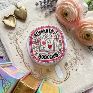Romantasy Kindle Grip Coquette Bookish Phone Grip, Magnetic Kindle Holder, Fantasy Book Stack Griptok, Unique Birthday Gift for Book Lover, Design