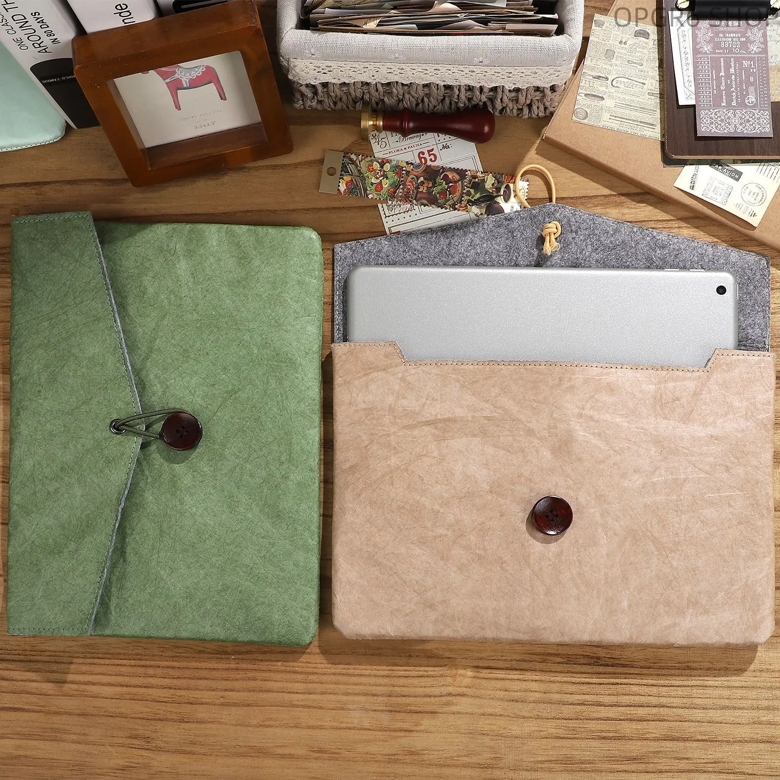 Factory Wholesale Pack Dupont Tyvek Paper Laptop Sleeve, Water-Resistant 13.3/14 Inch Notebook Inner Bag, Slim Portable Shock-Absorbing Cover for Business Travel