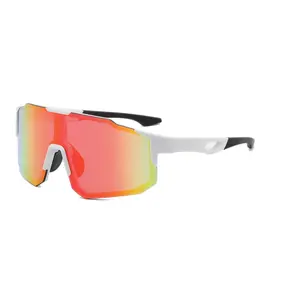 Unisex Colorblock Sports Sunglasses, Cycling Sunglasses, Baseball Sunglasses, Protective Sports Sunglasses