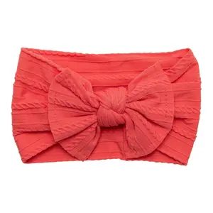 Coral Cable Knit Nylon Headwrap
