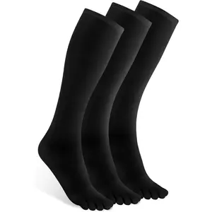 Toe Compression Knee High Socks, Support for Running & Travel for Women & Men