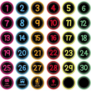 36 count Colorful Number Spot Makers Stickers for Classroom Floor Line Up Spots for Classroom Floor  Number Stickers for Teacher   Elementary