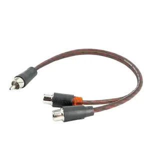 Alphasonik 1 Male to 2 Female Premium Hyper-Flex RCA Splitter