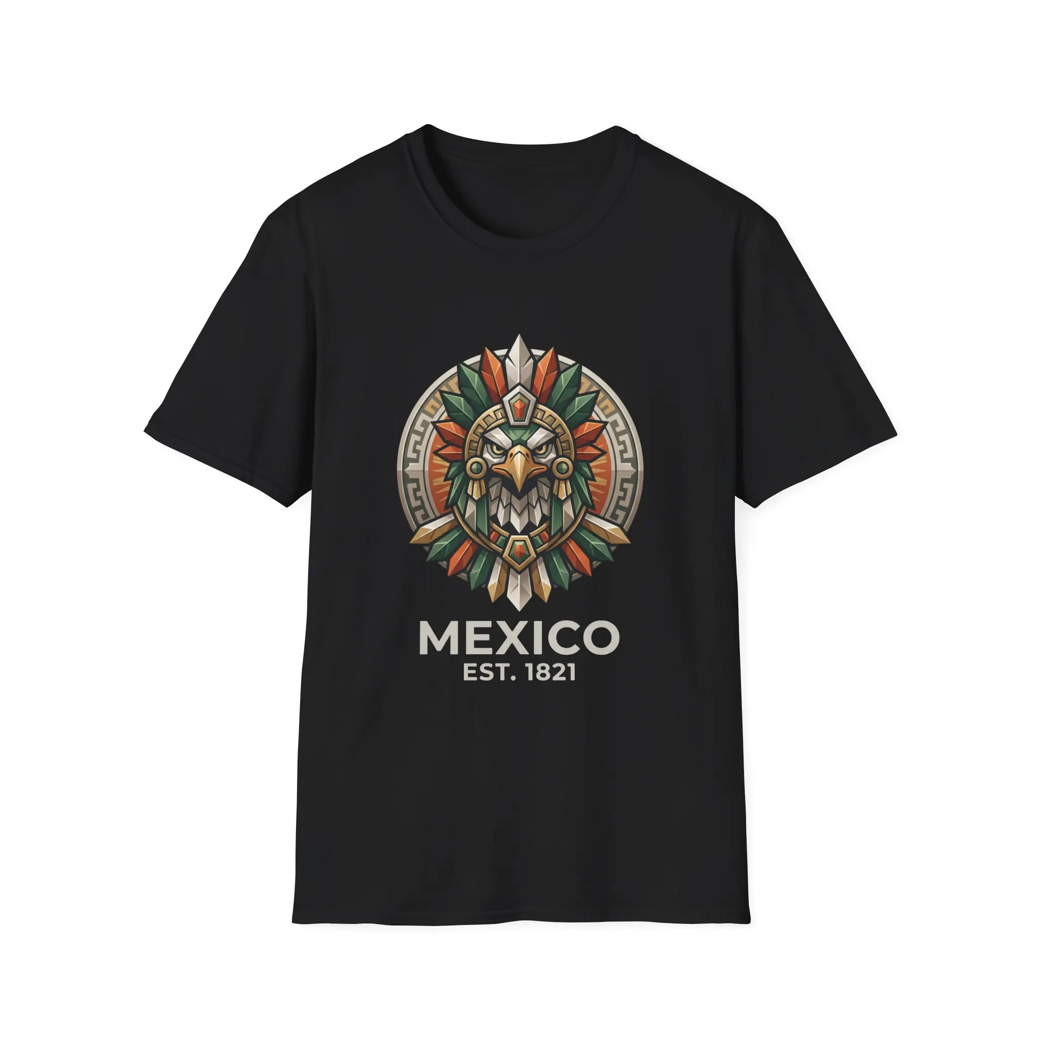 Aztec Eagle Graphic T-Shirt for Men | 100% Cotton Streetwear Design, Pairs with Denim and Sneakers, Ethically Sourced, Tshirt, Top, Shortsleeve