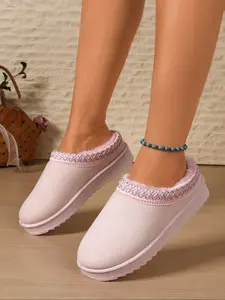 Women's Winter Classic Casual Cotton Non Slip Slippers, Perfect for Home Walking or Outdoor Strolls, Ideal Choice for Women in Winter Season