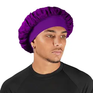Beauty Print Satin Silk Bonnet Night Cap for Haircare Smooth Polyester & Spandex Blend Heatless Sleep Cap Protects from Friction Prevents Breakage and Dryness