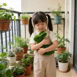 Easter Bunny Plush Decoration – 6.1*4.33 Inch Foam Flocked Craft Ornament for Party & Home DecorSoft foam flocked surface, lifelike cute bunny shape, perfect Easter holiday decor -RR