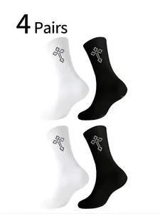Men's Teen Basketball Socks, Street Style Fashion, Casual Long Tube Sports Socks, Athletic Socks, Comfortable Soft All Seasons