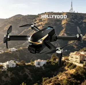 M8 Pro 2026 Aerial Drone, Equipped with 4K UHD EIS Camera, GPS Positioning, 5G WiFi FPV, Brushless Motors, Optical Flow Hover, Intelligent Obstacle Avoidance, Auto Return, 360° Stunt Roll, 2 Batteries Included