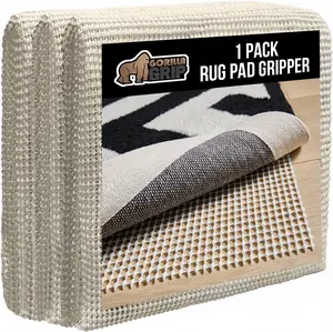 GRIP Strong Rug Pad Gripper – U.S. Designed Non-Slip Cushion Pad for Area Rugs, Thick Slip-Resistant & Skid-Proof Underlay for Hard Floors, Carpet Mat Grip and Hardwood Protection, 2 x 3 ft