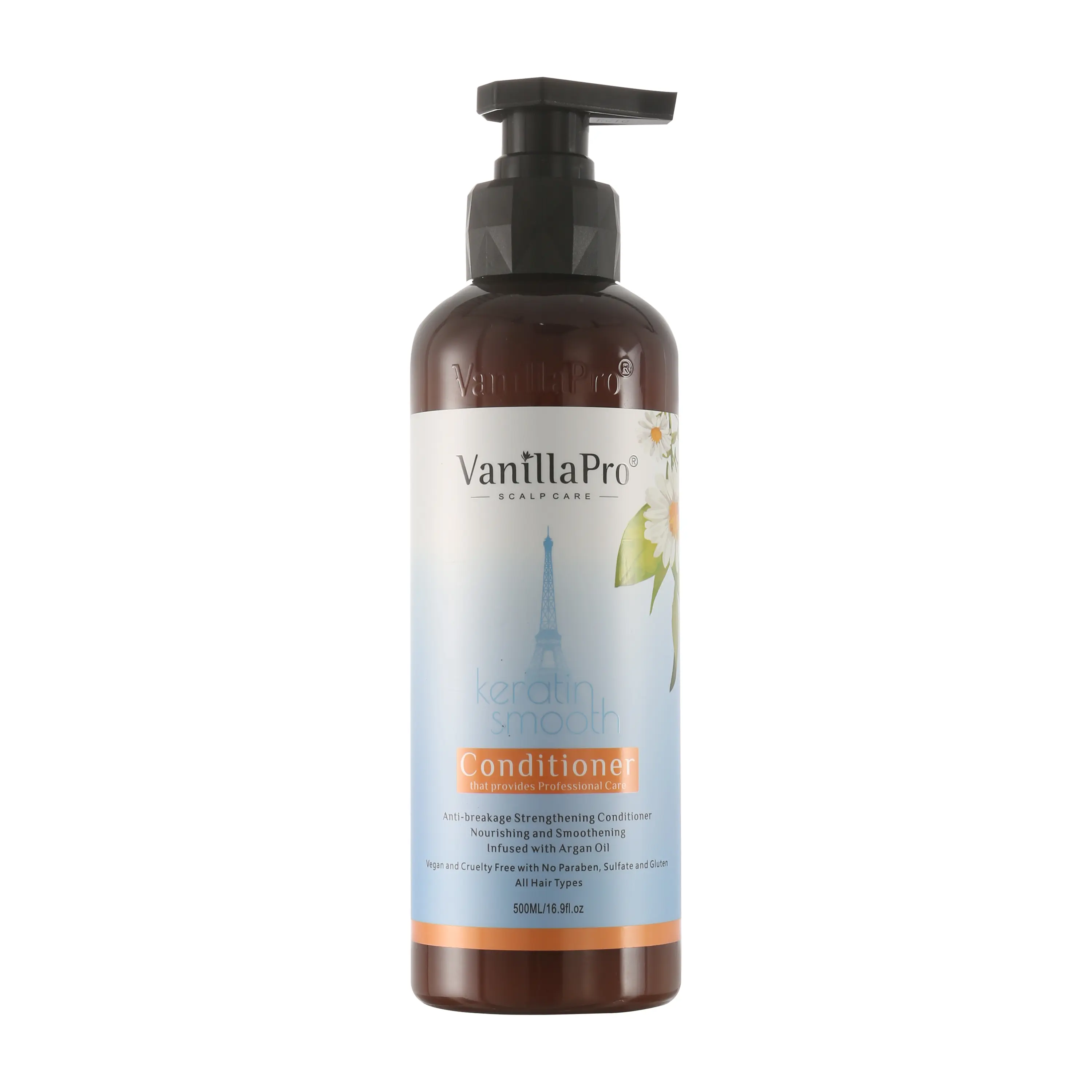 Keratin Smooth Conditioner - 500ml Anti-Frizz Haircare Product, Deeply Nourishing Formula for Smooth Hair
