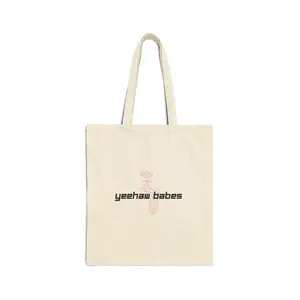 yeehaw babes Tote Bag | Western cowgirl text, minimalist line art