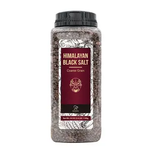 Soeos Himalayan Black Salt 1.1kg (39 oz), Coarse Grain, Pure and Natural Black Salt, Natural Vegan Seasoning, Perfect for Faux Egg Recipes and Vegan Scramble, Black Salt for Cooking. Flavor Taffy
