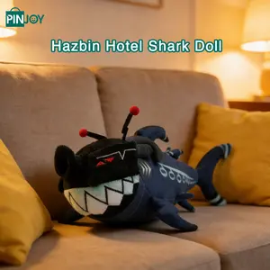Hazbin Hotel Plush Toy Figure, Cute Animal Shark Stuffed Animal, Soft Fleece Desktop Decoration for Kids Room, Birthday Gift for Girls and Boys