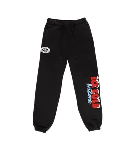 Black & Red Ice Cold Cotton-Blend Sweatpants