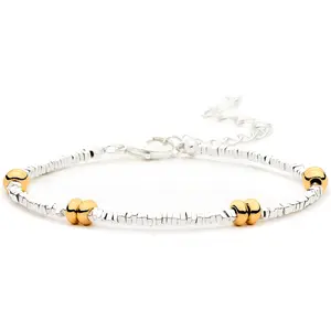 Two Tone Bracelets for Women, Mixed Metal Bracelet, Mixed Metal ,  and  Plated Bracelet,  Beaded Bracelets for Women, Stackable