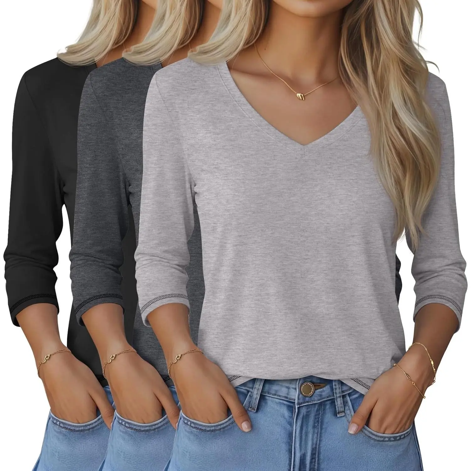 Light Mixed Gray, Dark Mixed Gray, Black