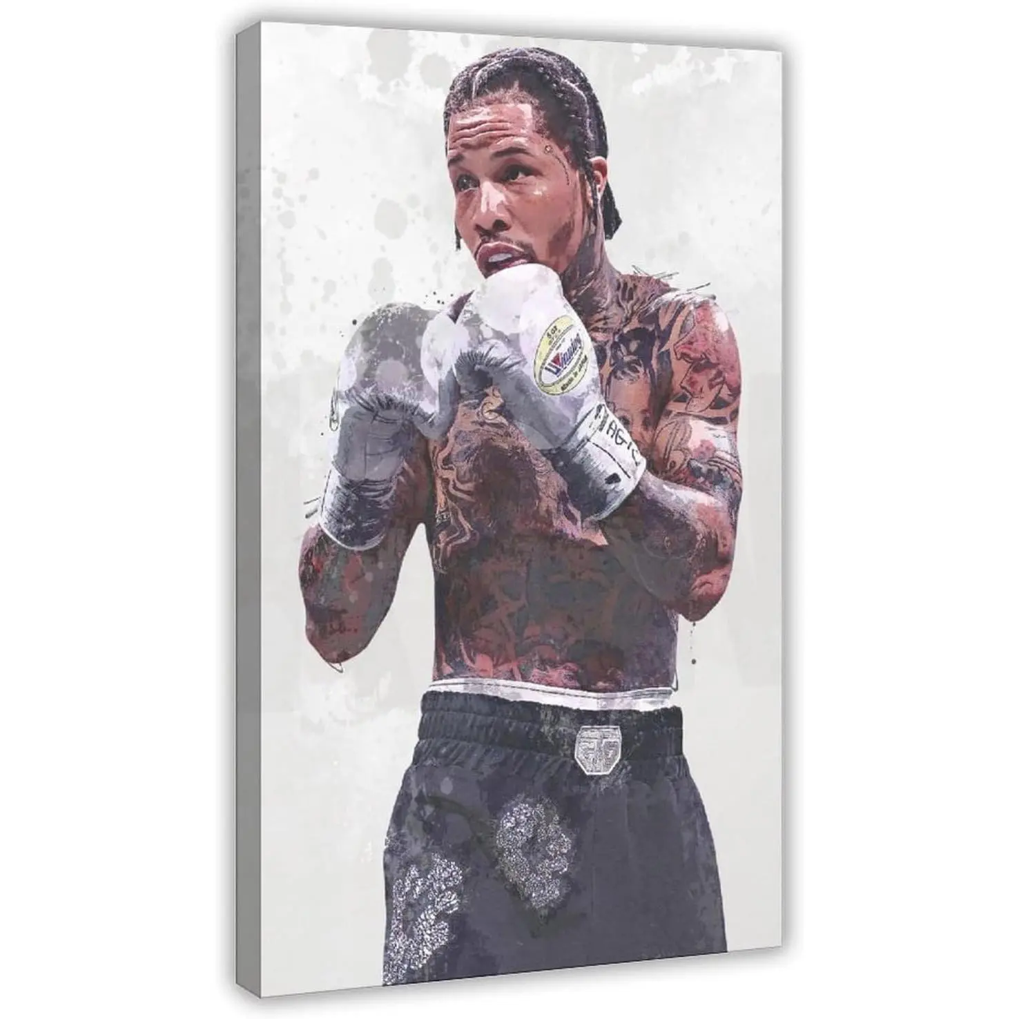 Gervonta "Tank" Davis Boxing Fighter Canvas Poster Print, Athlete Wall Decor, Home Supplies Decoration Gift for Living Room Bedroom, Artistic