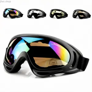 Popular X400 Windproof Sports Goggles Unisex Full Face Protective Eyewear Anti-Scratch Dustproof Shockproof Comfortable Fit Multi-Purpose Outdoor Skiing Cycling Motorcycle Riding Safety Glasses For Adults And Kids
