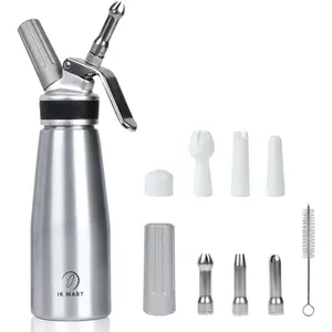 Professional 500ml Whipped Cream Dispenser – Aluminum Cream Whipper with 3 Nozzles – Heavy-Duty Dessert Maker for Whipped Cream, Mousses & Sauces – Perfect Gift for Bakers & Home Chefs