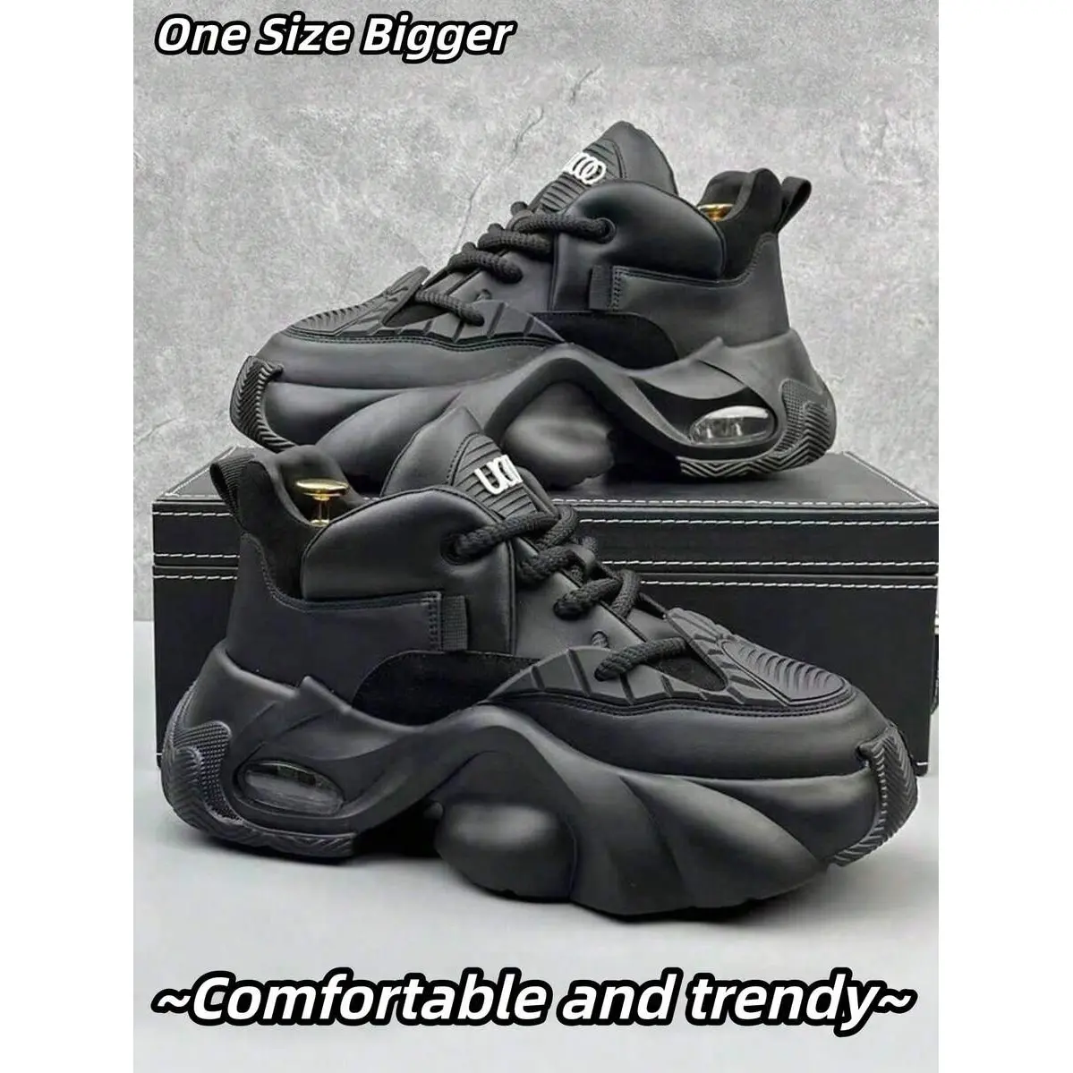 Brand GGOR Men' Plus Size Height Increasing Boots - Thick Platform Elevator Shoes with Air Cushion, Breathable Sneakers Suitable for, Casual Wear, Sports & Height (Year-Round)