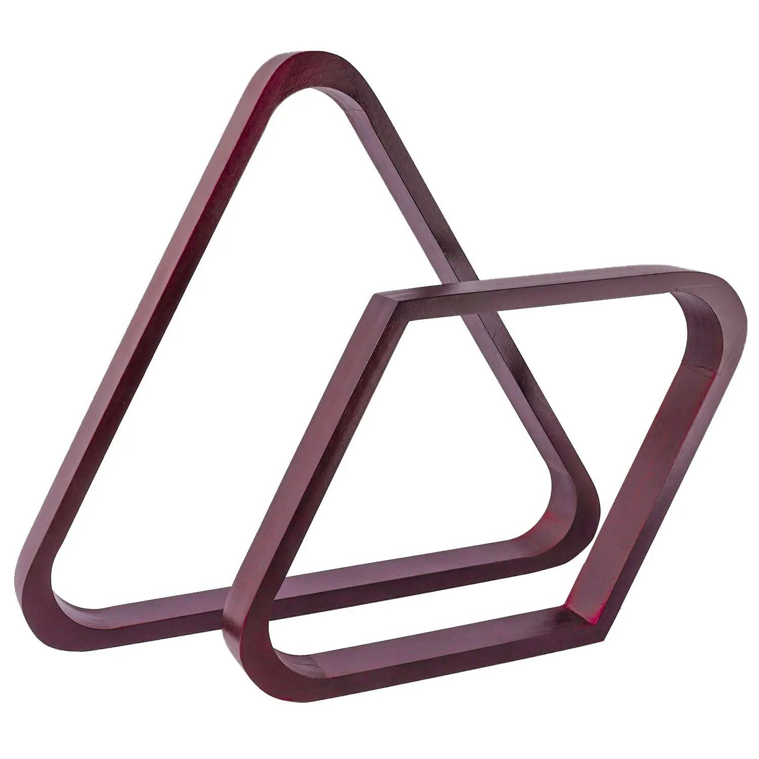 Billiard 8-Ball Triangle & 9-Ball Diamond Pool Ball Rack Set (Mahogany/Black)